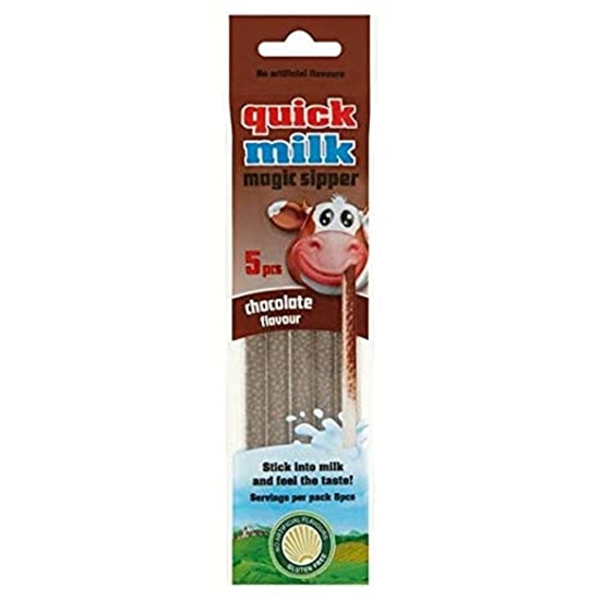 Picture of QUICK MILK STRAWS CHOCOLATE X5